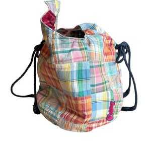 Mickey Mouse Disney World Multi-color Patchwork Drawstring Hobo Purse